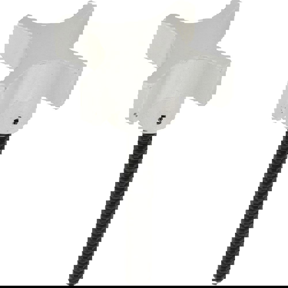 Lobed Knob: 63.5 mm Head Dia, 4 Points, Aluminum